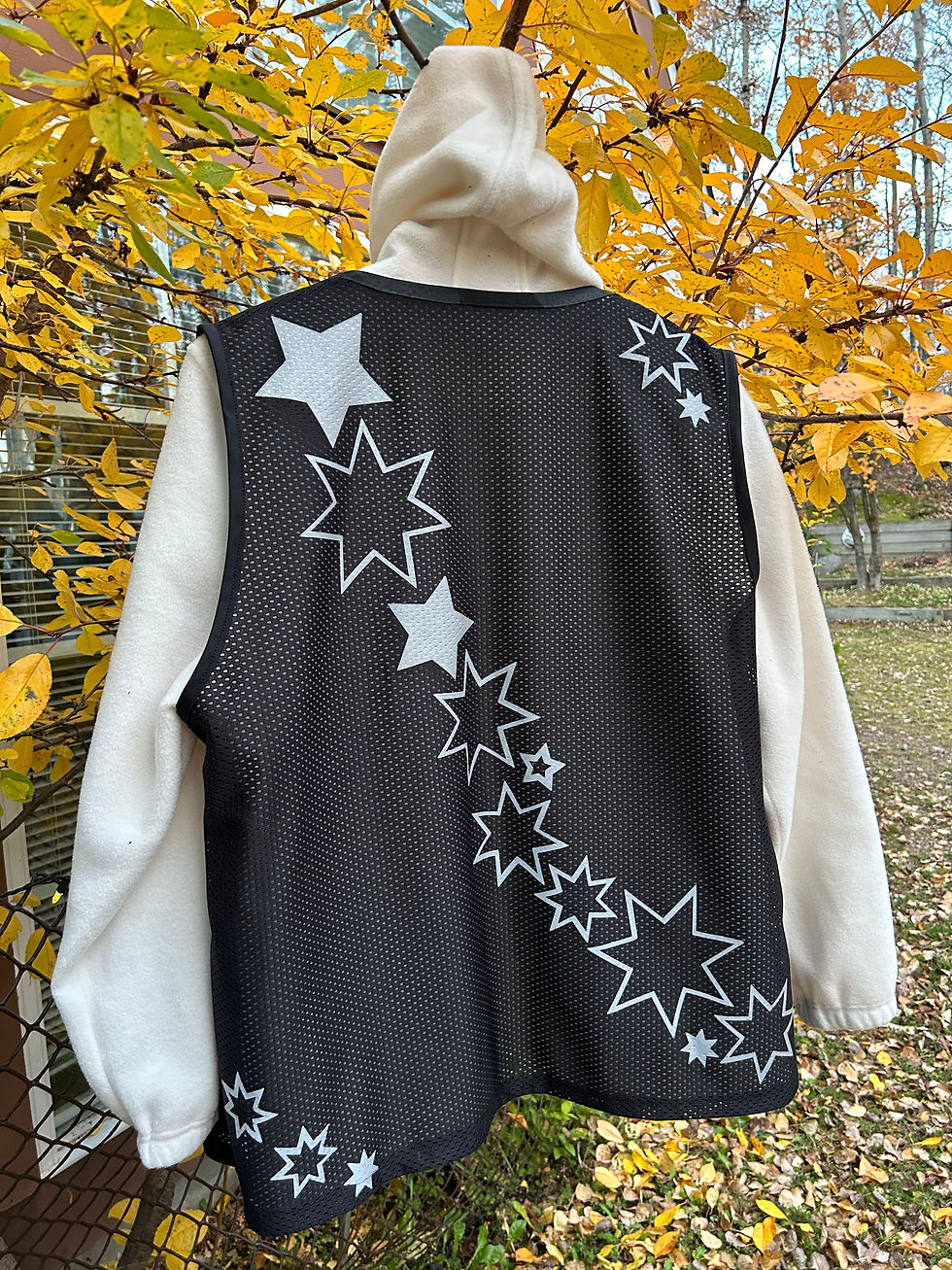 Thumbnail: Black Reflective Vest - Star Shower
