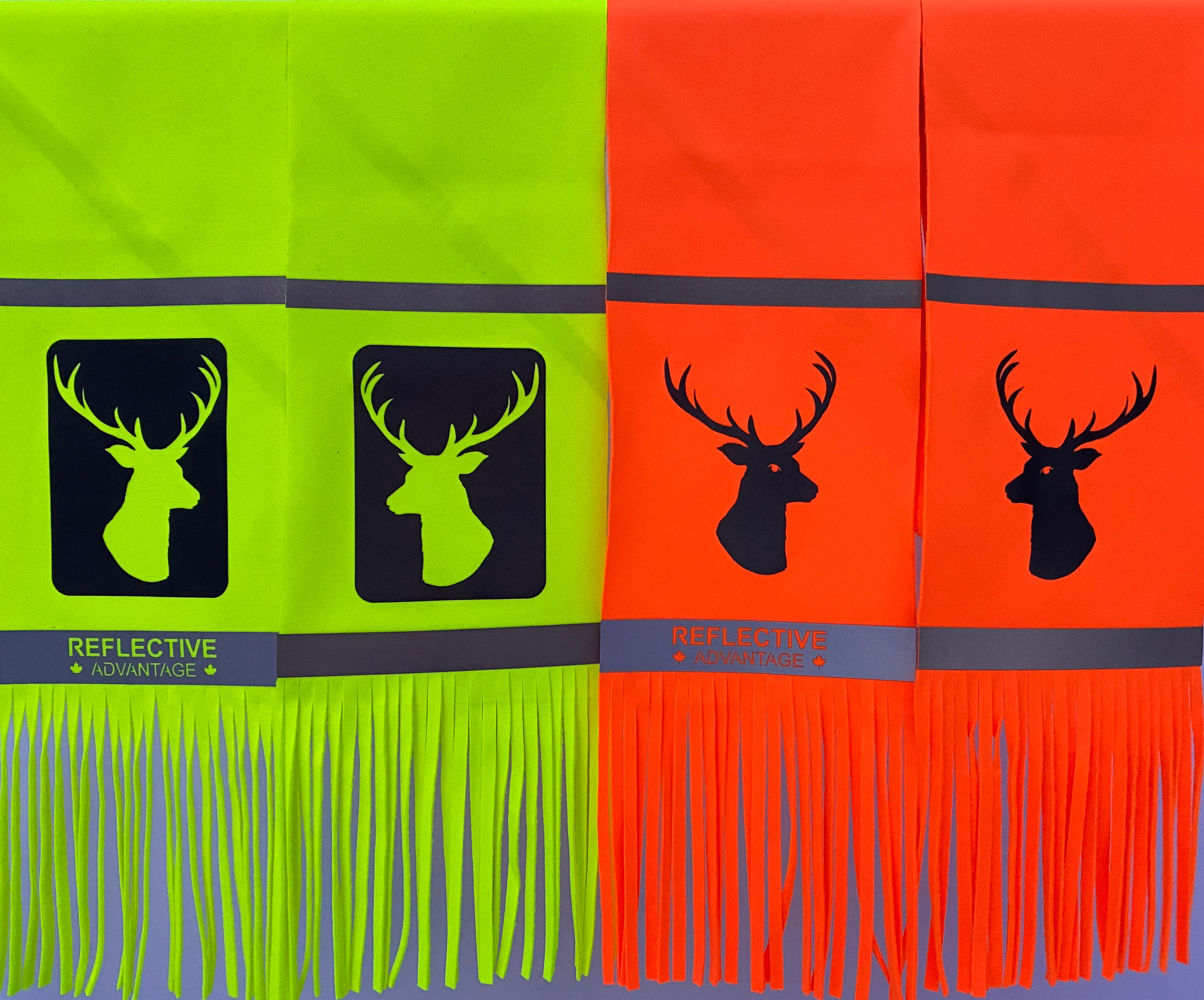 HiVis Reflective Scarf - Deer Antlers