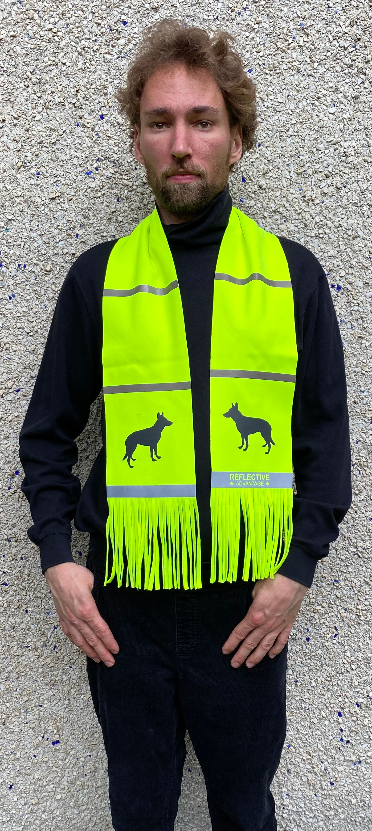 HiVis Reflective Scarf - German Shepherd