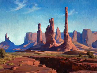 desert sandstone southwest monument valley Navajo Arizona painting oil artist
