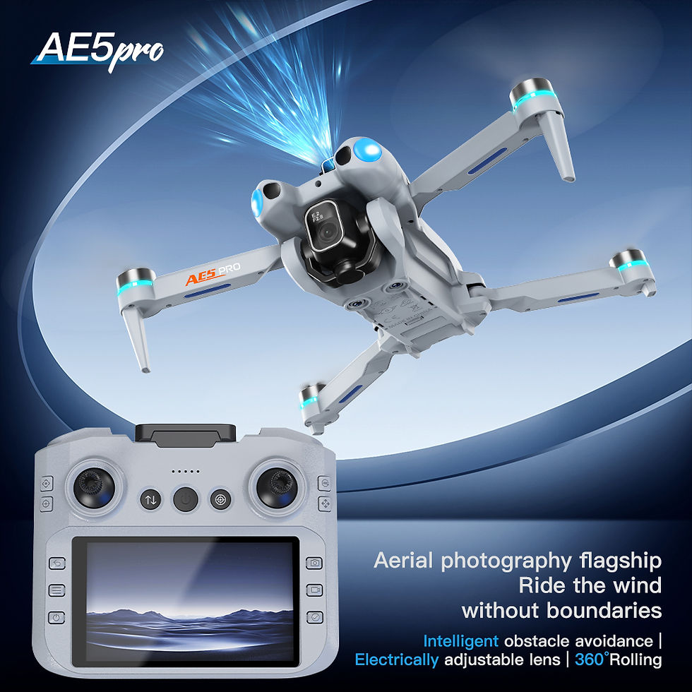 Thumbnail: 2026 New AE5 Pro Drone 8K HD 4.5" Screen Control 20 Min Battery Headless Mode He