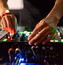 DJ playing at a music event