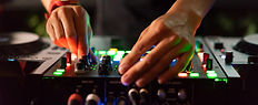 DJ playing at a music event