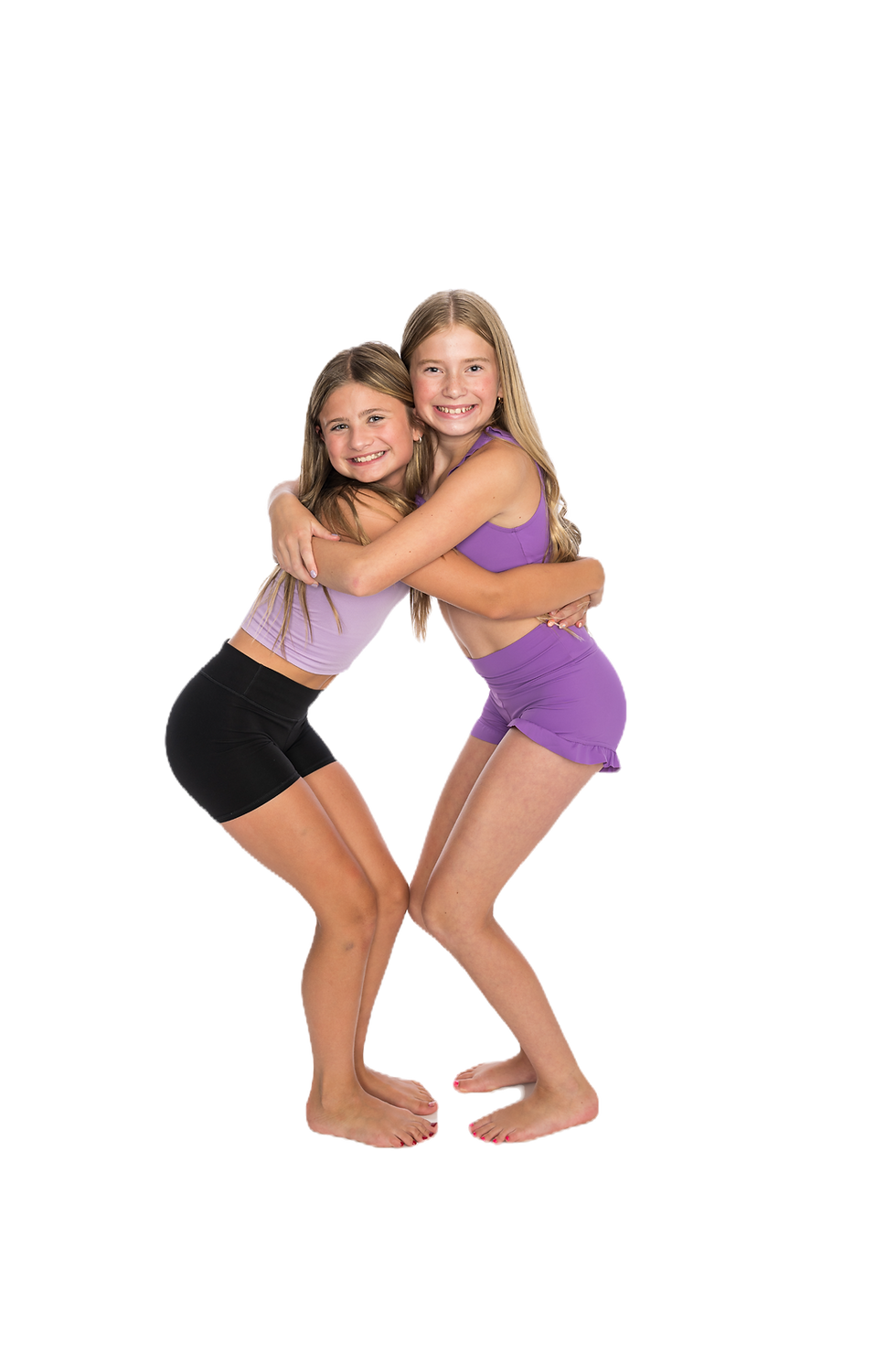 Two dancers posing together