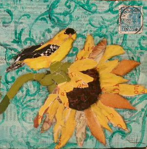 *SOLD* Gold Finch on Sunflower