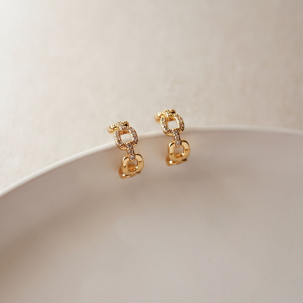 縮圖：CZ link Earring