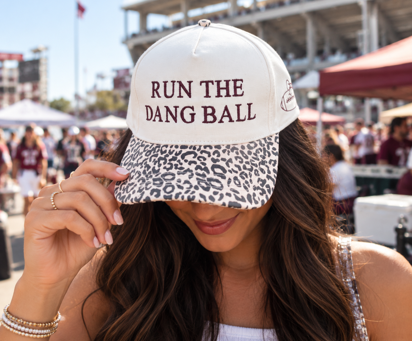 Run the dang ball embroidered hat