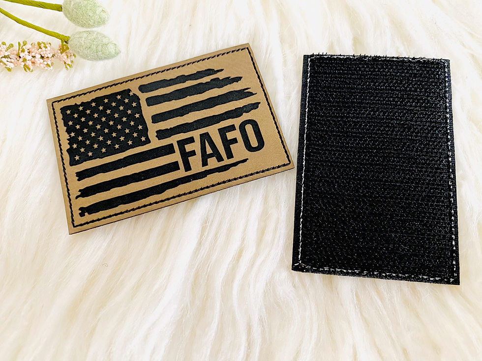 Thumbnail: FAFO Velcro leather hat patch