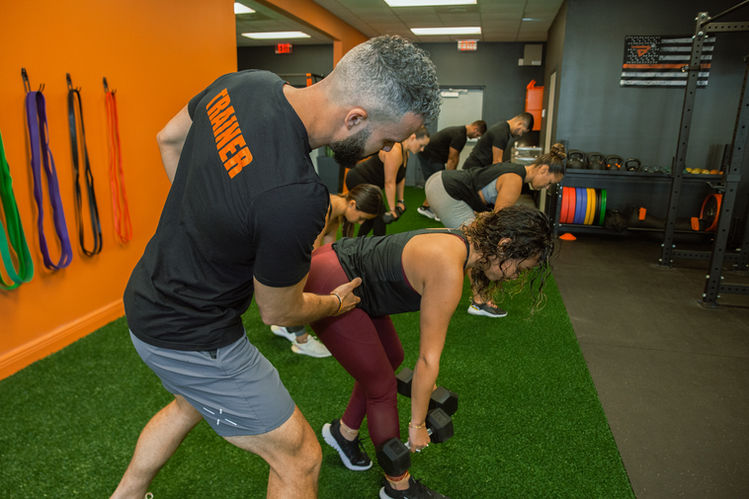 Small group fitness class led by Julian Arana of B-Fit Training Studios.