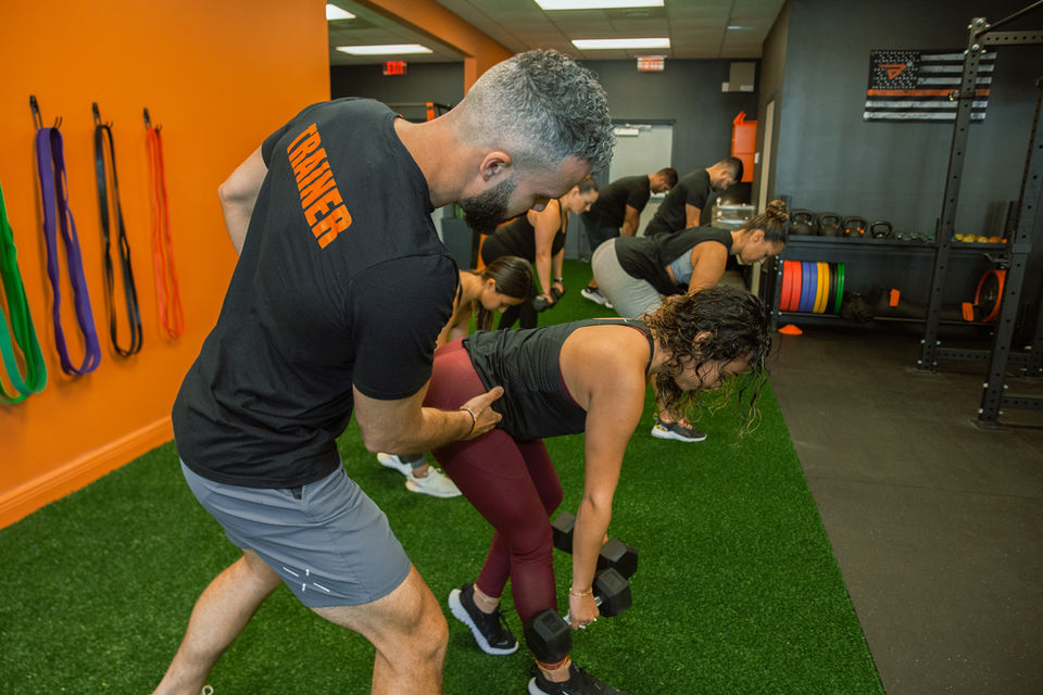 Small group fitness class led by Julian Arana of B-Fit Training Studios.