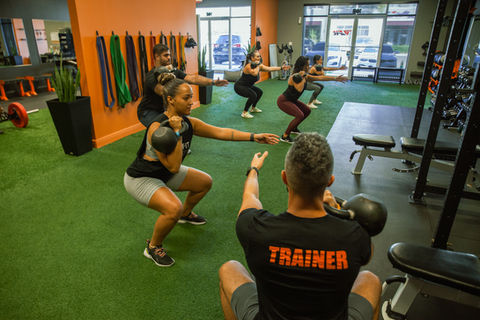 Small group fitness class led by Julian Arana of B-Fit Training Studios.