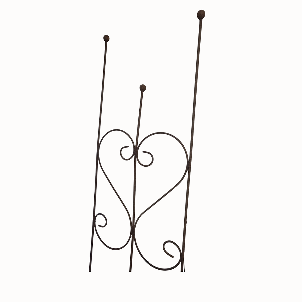 Thumbnail: Heart shaped garden trellis