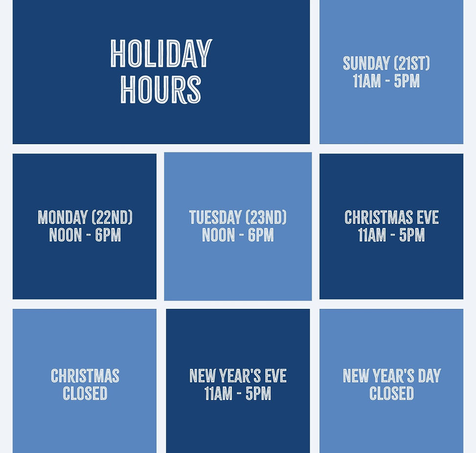 Holiday Hours 2025