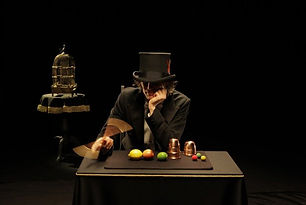 Very old still of Benny taken as part of an art project about a magician. The show toured the world.