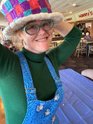 Kat in the Hat wearing a sponge Hat
