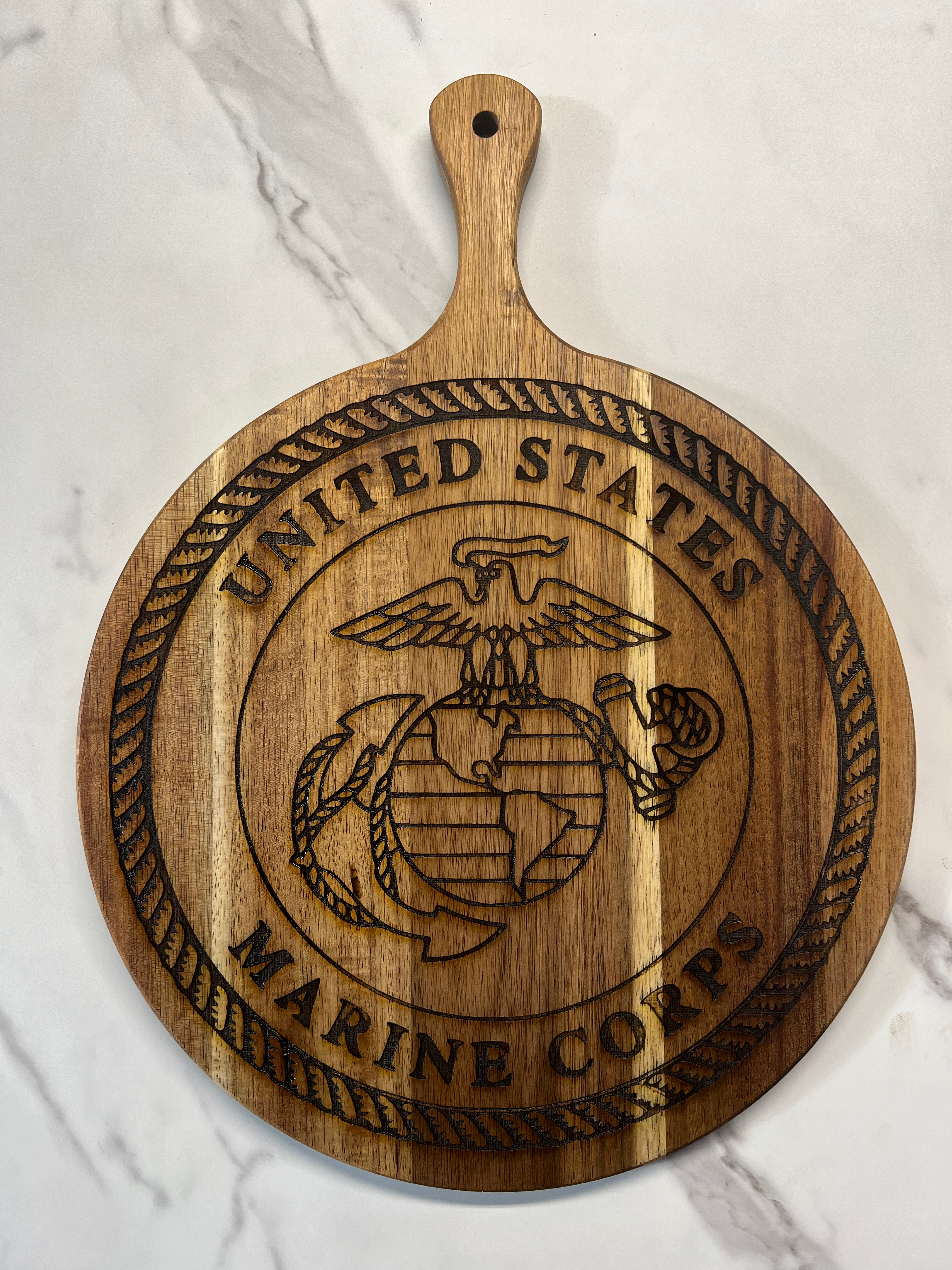 US Marine Corps - 12" Round Paddle Board