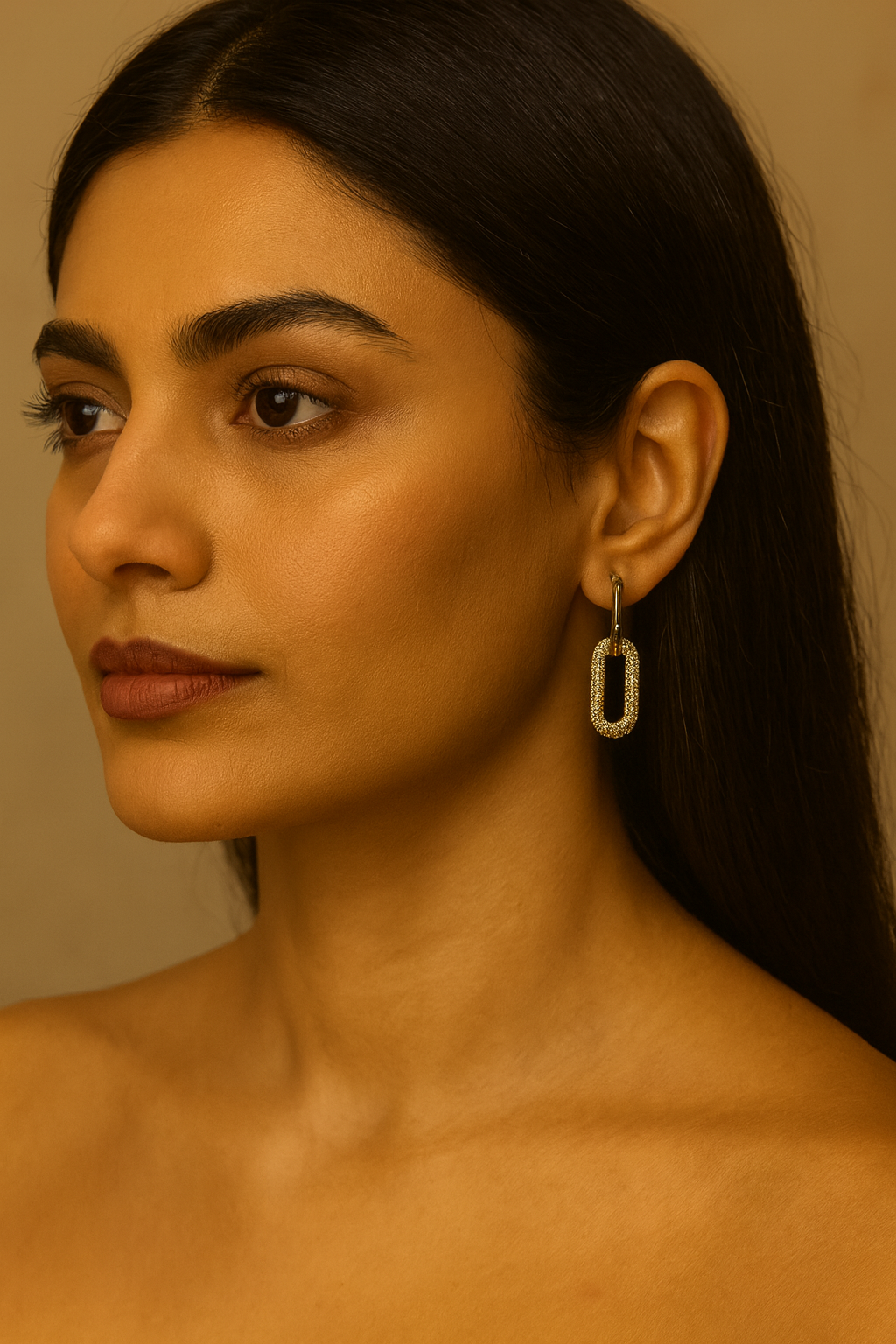 Square Shaped Studd Earrings