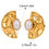 Thumbnail: Semi Gold Circle Earrings with Pearl 
