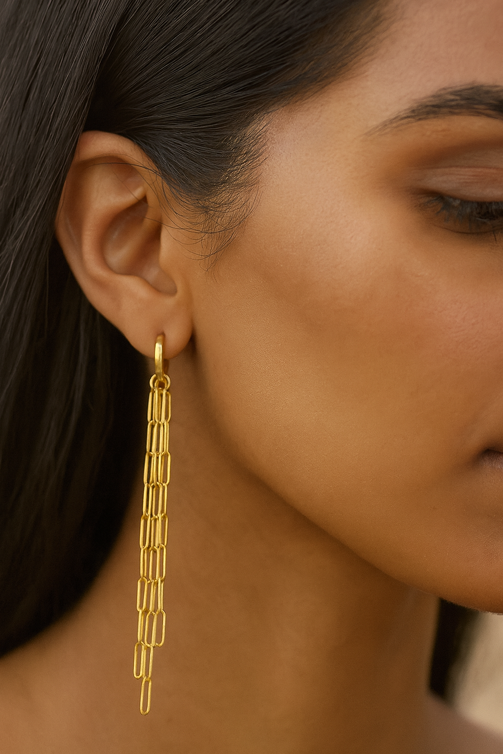 Long Chain Drop Earrings 