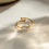 Thumbnail: Single Stone Classic Gold Ring 