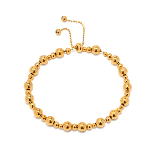 Thumbnail: Gold beads bracelet 