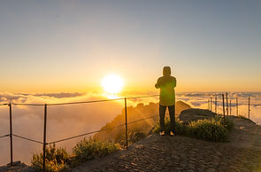 Sunrise at madeira's highest peak, Pico Ruivo