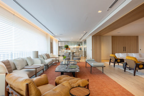 Fotografia profissional de arquitetura e interiores. Fotógrafo Rodrigo Artacho. Foto da sala de estar.