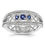 Thumbnail: SS Stackable Expressions Created Sapphire/Created White Sapphire Flip Ring