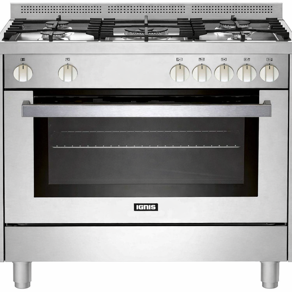 IGNIS 5 Gas Burner Cooker with Electric Fan Oven & Gas Grill GPD293LXCE