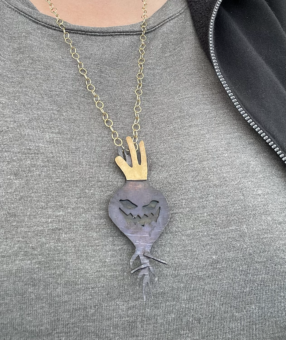 Thumbnail: Jack O Lantern necklace, Baltic amber necklace 