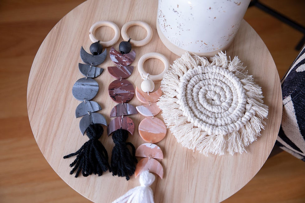 Thumbnail: Gray Mini Moon Phase Wall Hanging