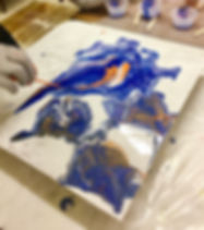 Acrylic Pour Dip & Drag