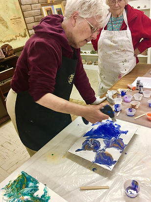 Acrylic Pour Dip & Drag