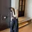 Miniaturbild: Deep Blue Vintage Jeans Women's Straight-Leg Bell Bottom Pants Versatile High St