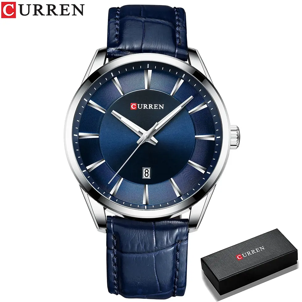الصورة المصغرة: Men Leather Strap  WristwatcheTop Luxury  Clock  45 Mm Reloj Hombres.