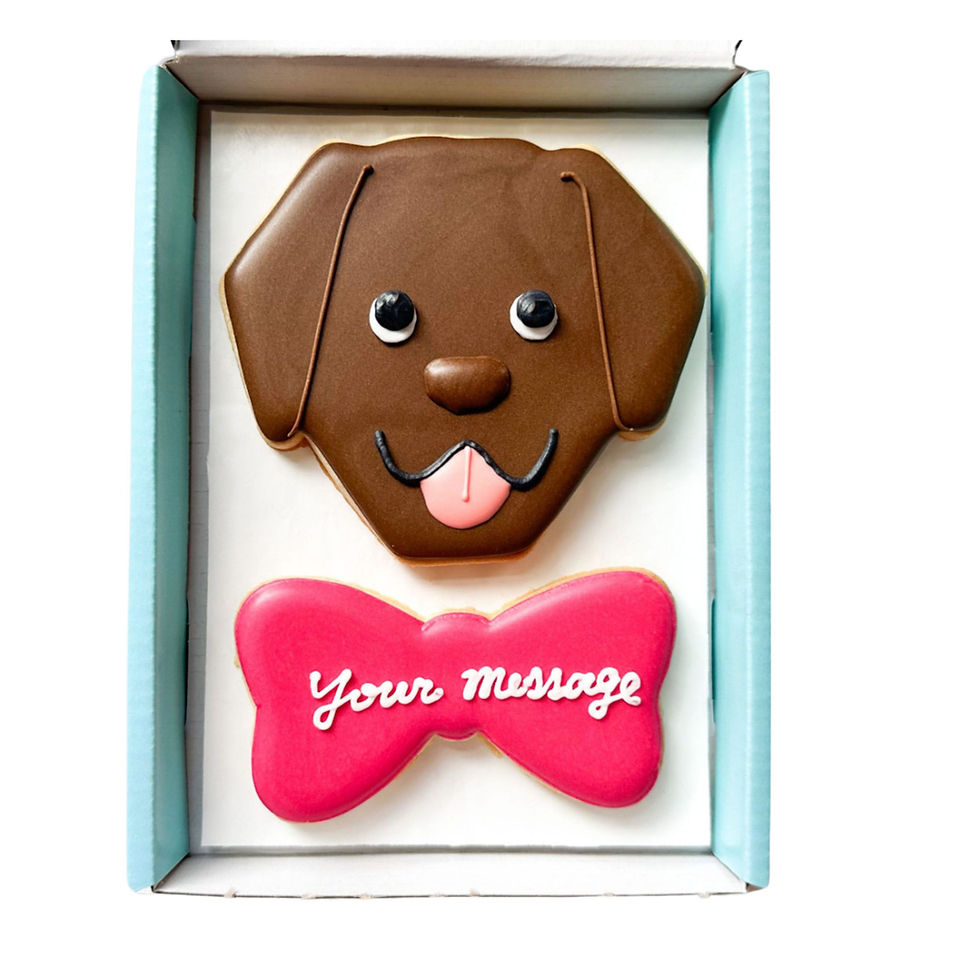 Thumbnail: Personalised Labrador Dog face Biscuit