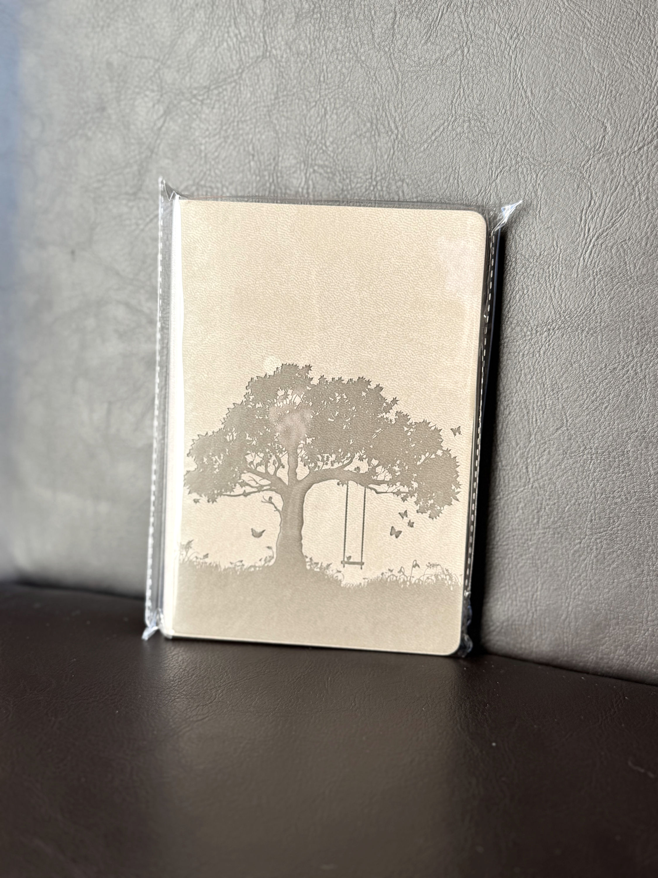 Faux Leather A6 Journal light grey (HR10006)