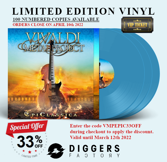 Vivaldi Metal Project - 'EpiClassica' Limited Edition Vinyl Special Offer + VIP ticket