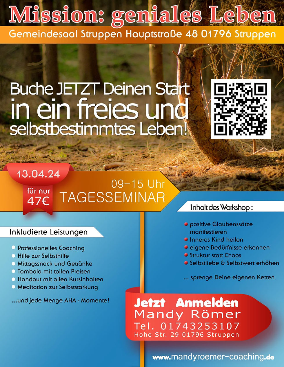 Tagesseminar "Mission: geniales Leben"