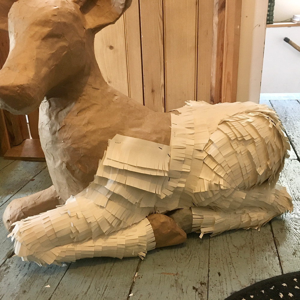 Reindeer Christmas Shop Window Sweet Shop Sustainable Eco Plastic Free Recyclable Paper