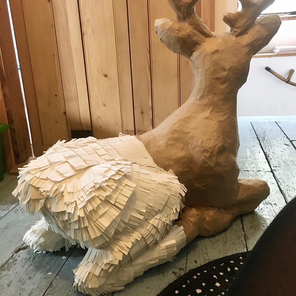 Reindeer Christmas Shop Window Sweet Shop Sustainable Eco Plastic Free Recyclable Paper