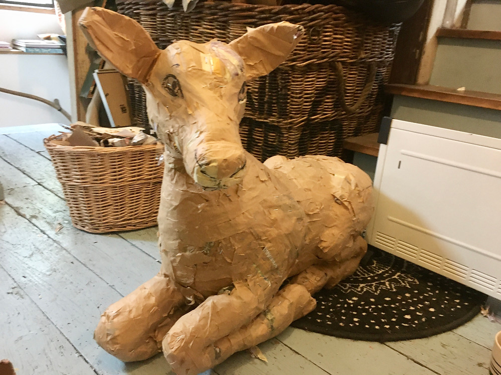 Reindeer Christmas Shop Window Sweet Shop Sustainable Eco Plastic Free Recyclable Paper