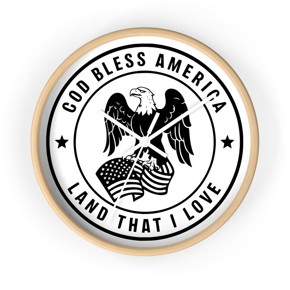 Thumbnail: Patriotic Wall Clock, God Bless America Home Decor