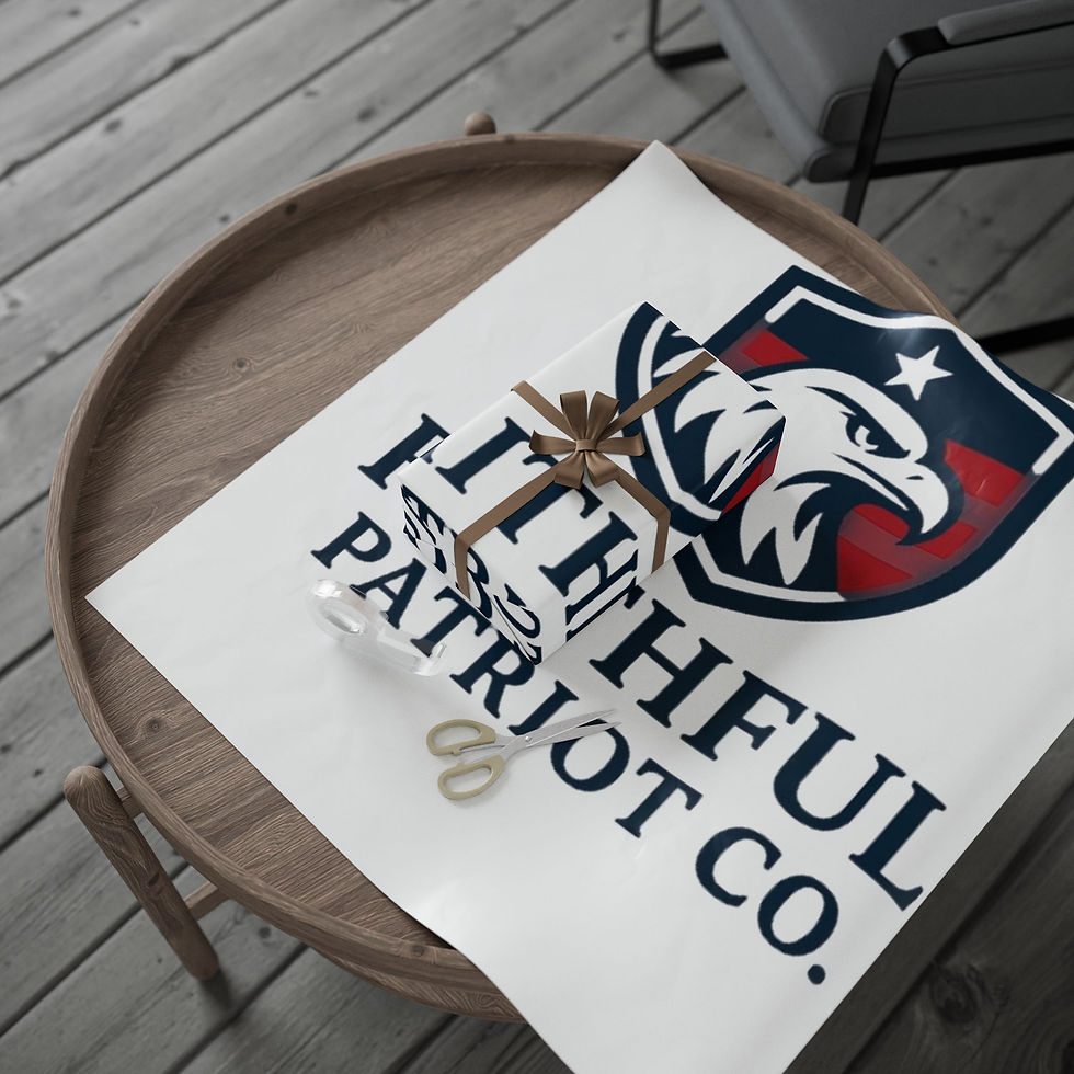 Thumbnail: Patriotic Eagle Wrapping Paper - Faithful Patriot Co. Logo Gift Wrap