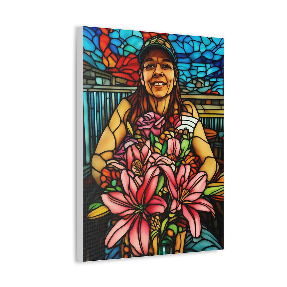 Thumbnail: Vibrant Floral Canvas Art, Colorful Wall Art