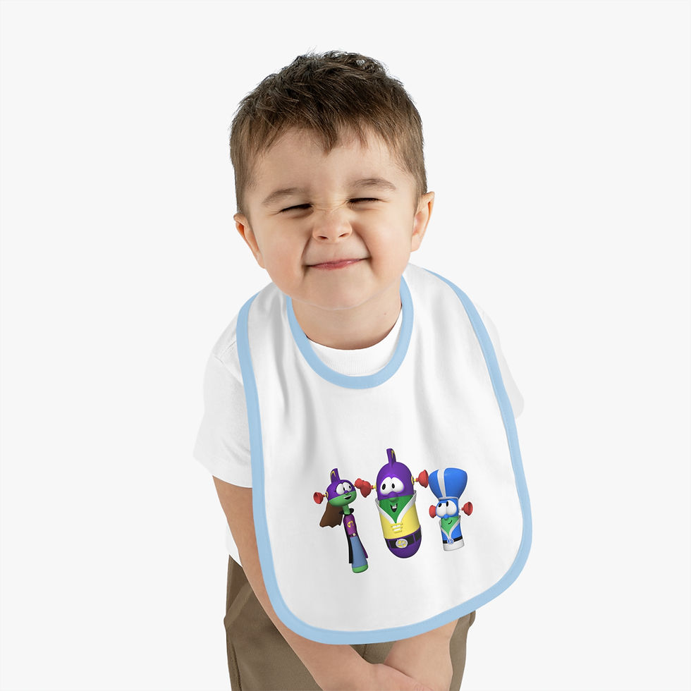 Thumbnail: Cute Cartoon Character Baby Bib, Fun Bib for Mealtime