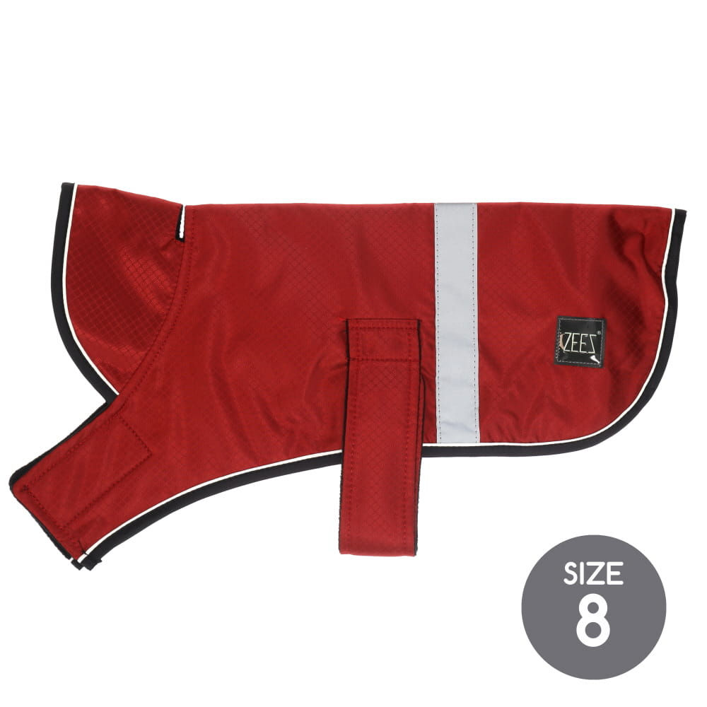 Zeez Dapper Dog Coat Size 8 19cm - Warm Maroon