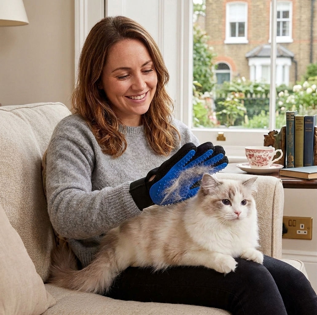 Cat Grooming Glove - Silicone Massage & Loose Fur Removal