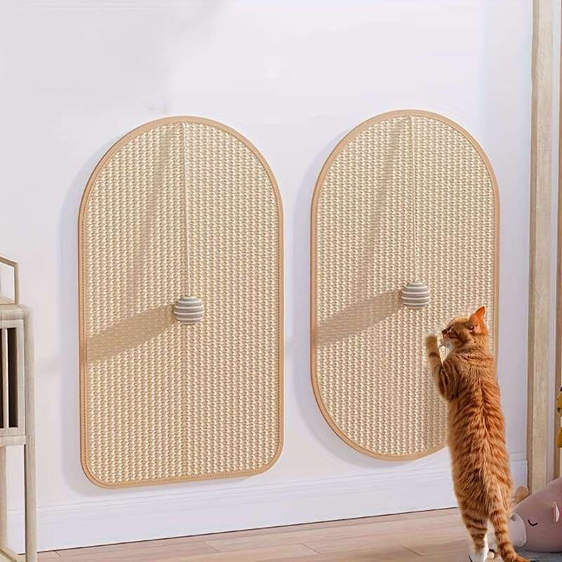 Sisal Cat Scratching Pad Wall Mounted – Self-Adhesive Sofa & Furniture Protect