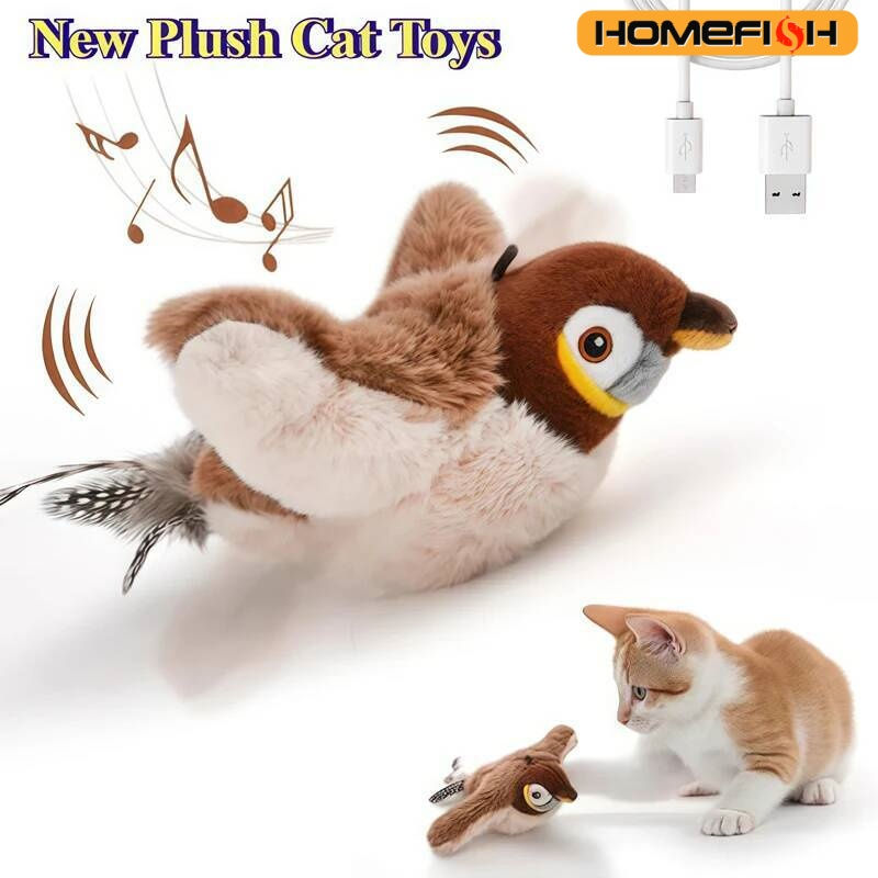 BirdyLive Pro — Automatic Interactive Cat Toy with Flapping Wings & Chirping Sou